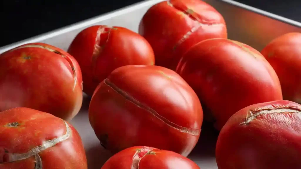 cracking in tomatoes